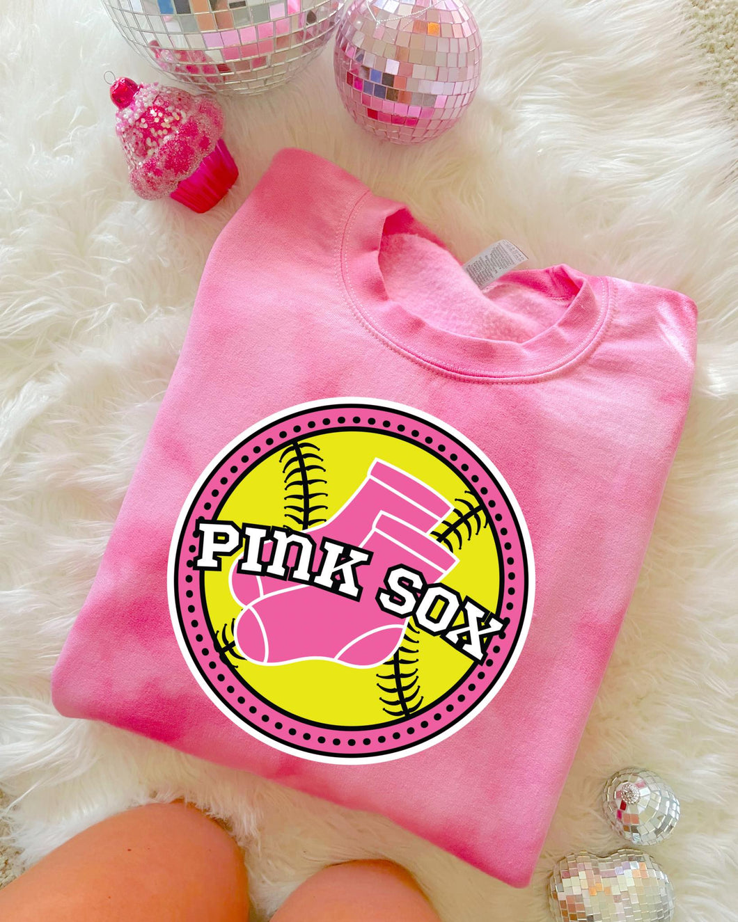 Tye Dye Comfort Colors Pink Sox T-Shirt