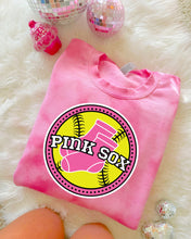 Load image into Gallery viewer, Tye Dye Pink Sox Sweatshirt
